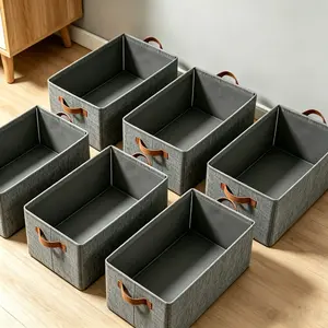 Storage Bins Large CapacityCloset Organizer System,Sturdy Foldable Storage boxes for Organizing Clothing,Sheets,Books - Shelf Organizer Shelves Basket storage Bin, Organizing Baskets for Shelf,Utility Room,  makeup storage organizer,6 pack Bag   Cordless