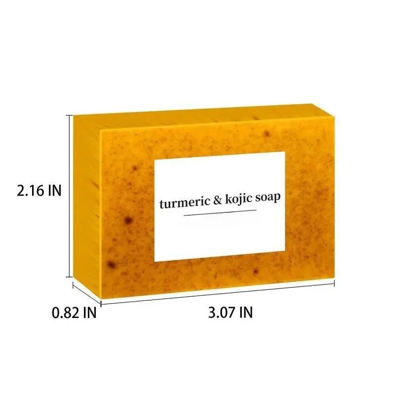 Deold 3PCS Turmeric & Kojic Acid Soap - Handmade Bathing Soap with Lemom,Turmeric and Kojic acid,Suitable for Body Wash,Body Care,Cleanser skincare