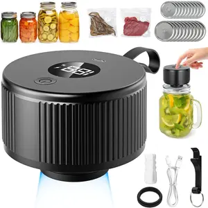 Electric Mason Jar Vacuum Sealer Kit, 2-In-1 Handheld Vacuum Sealer for Canning Jars, Portable Jar Sealer for Wide & Regular Mouth, Automatic Air Sealer, Vacuum Sealer Machine