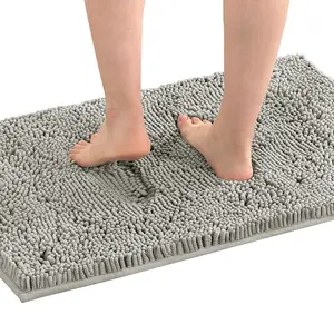 H.VERSAILTEX Bath Mat Bath Rug for Bathroom Luxury Chenille Bathroom Rug Mat Extra Soft and Absorbent Microfiber Shaggy Rugs Non Slip Rug Quick Dry Bath Mat Washable