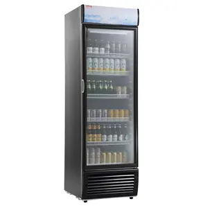 【Father's Day】VEVOR Commercial Merchandiser Refrigerator, 14.8 Cu.Ft / 420L Beverage Refrigerator Cooler Merchandiser, Glass Door Display Refrigerator Upright Fridge with 5 Adjustable Shelves, Customizable Lightbox