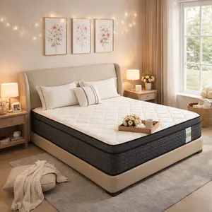 YANTAN YB-B FULL/KING/QUEEN Upgraded 3-Row Edge Support Hybrid Full-Size Quiet Mattress in Box Medium-firm memory foam and pocketed coils deliver contouring support and motion isolation CertiPUR-US certified