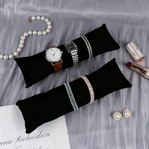 4-Pack Watch Bracelet Display Pillows, Two Sizes Available, Jewelry Stand Prop, Multifunctional Velvet Cushions for Counter Window Displays