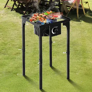 Propane Camping Stove, 130000 BTU Single Burner Outdoor Propane Stove, High Pressure Propane Gas Cooker with Detachable Legs, 30 PSI Regulator Windproof Butane Refillable fire pit outdoor