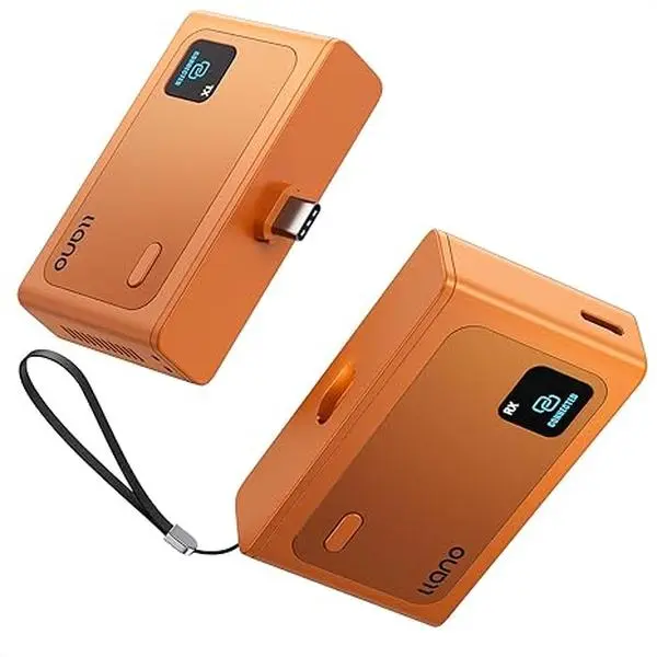 llano S850 Ultra USB-C Wireless HDMI Transmitter and Receiver, 100M/328FT, 4K Decode 1080P@60Hz Full HD Output, Plug&Play 5.8G+2.4G and Audio for Phone/Tablet/Laptop/PC to Monitor/Projector/TV Box (Orange)