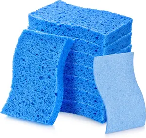 8PCS Dish Sponges Kitchen, Premium Blue Dish Washing Kitchen Sponge, Compressed Cleaning Sponges for Cleaning Kitchen and Bathroom, Non Scratch Scrub Sponge, Cleans Quickly and Well Wsivoiv