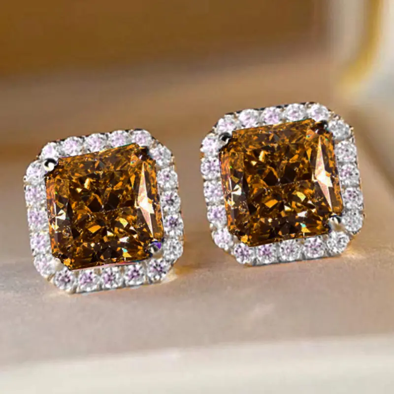 Light Luxury Elegant Square Amethyst Cubic Zirconia Earrings | Hook/Clip/Hoop Styles in Multiple Colors - Women's Daily Jewelry for Outfit Matching, Perfect Gift for Valentine's Day, Christmas, Mother's Day, Father's Day