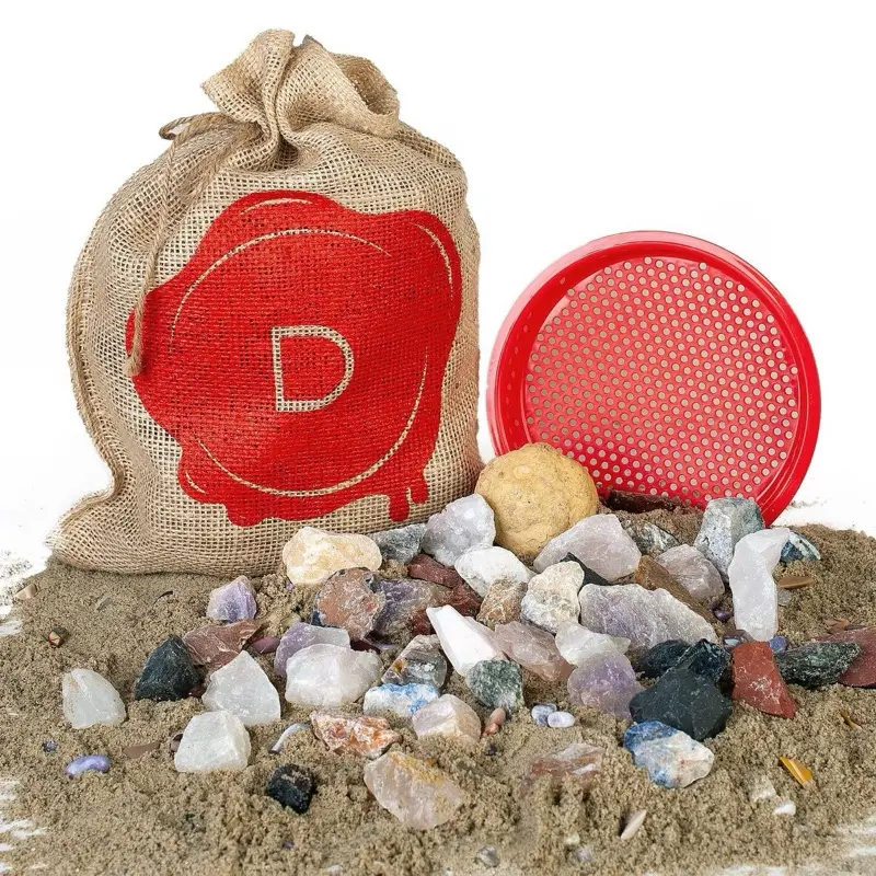 Declan's Mining BAG - Raw stones, Geode and Confetti Sand in a BAG! Declan's Mining BAG - Raw stones, Geode and Confetti Sand in a BAG!