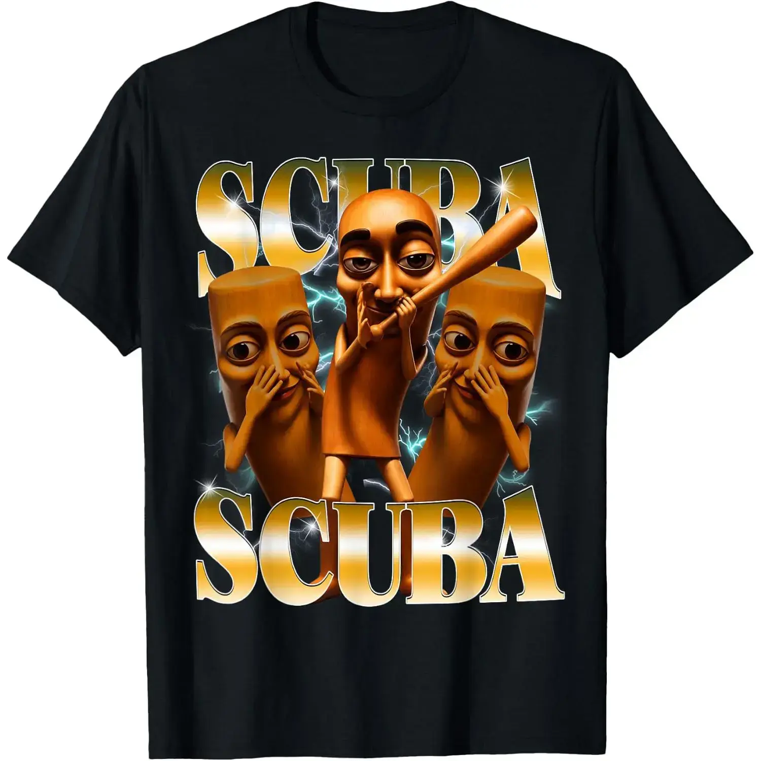 Scuba Graphic T Shirt for Men, Funny Scuba Diving Inspired Tee, Retro Cartoon Graphic Shirt, Ocean Lover Shirt, Diving Enthusiast Gift, Black Short Sleeve Casual Tee, Unique Streetwear Top, Summer Beach Outfit Shirt, Adventure Travel Graphic T Shirt