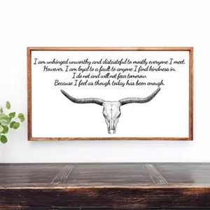Fear and Fridays Poem Poster Print, Country Music Lyrics, Waterproof Western Wall Decor, for Home Room or Kitchen Decoration - No Frame