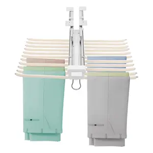 22-Rod Double Row Pants Rack with Damping Slide Rails & Anti-Slip Flocking, Pull-Out Sliding Pants Organizer, 33 lbs Capacity for Closet, Laundry Room, Storage Space Saver