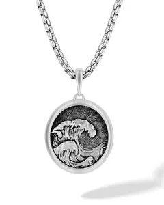 RTZN Ocean Wave Pendant Necklace For Men