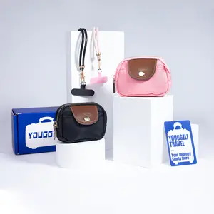 YOUGGELI Portable Card Holder & Zipper Coin Purse (Set of 2) — Includes Exquisite Gift Box and Phone Lanyard | Outdoor Wallet & Card Case
