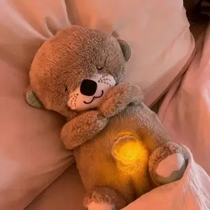 (Multi-Sensory Soothing)Breathing Otter - Original - Multiple Modes - Soothe 'n Snuggle Otter-Music Lights & Breathing-Arrily Anxiety Relief Otter-Pet Toy - Dog/Cat