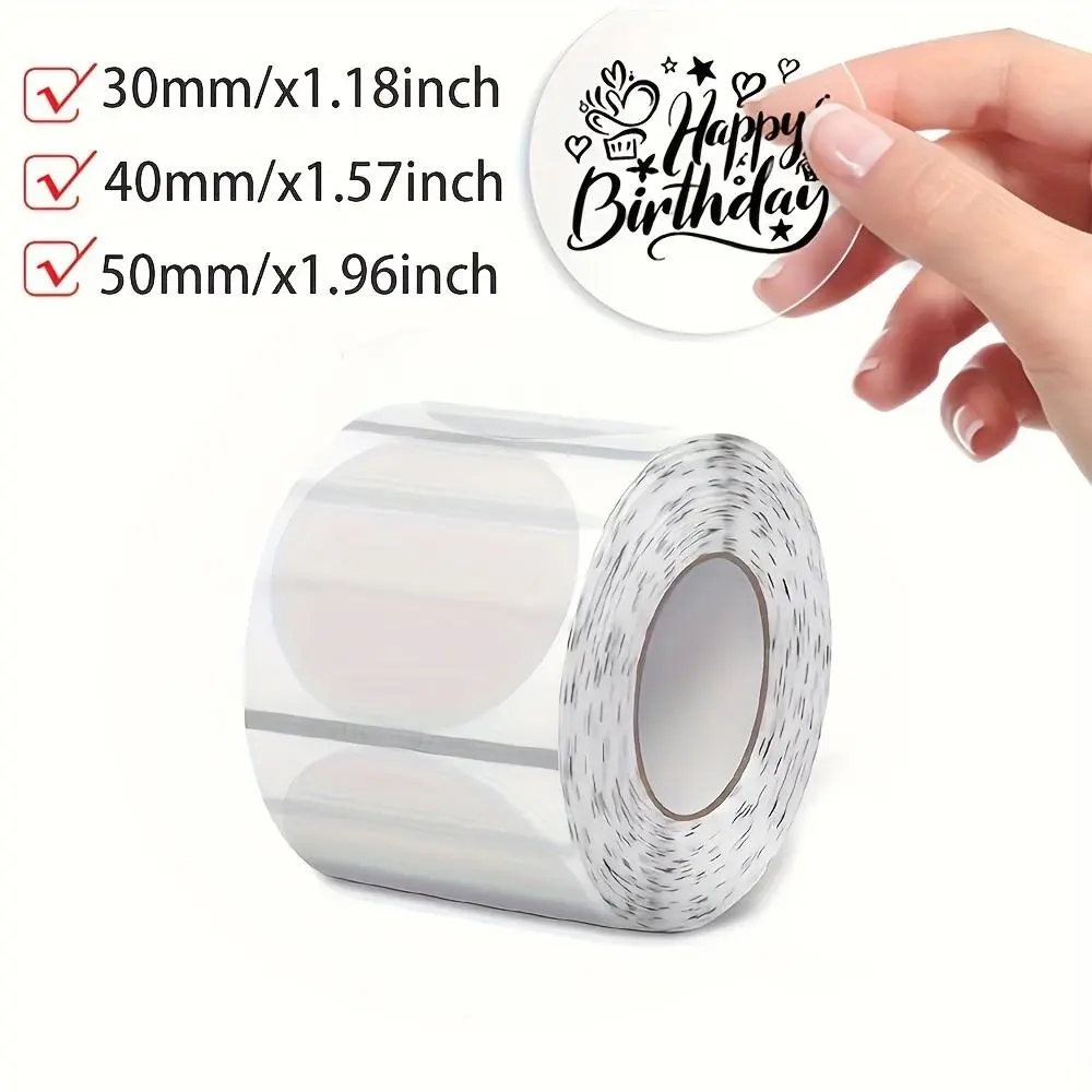 Transparent Thermal Transfer Label Paper, Self-Adhesive Thermal Labels, Compatible with Multiple Label Printers, Durable & Reliable Printing Solution, Printable Labels