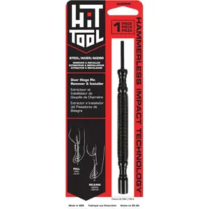Door Hinge Pin Removal  - Spring-Driven Hinge Pin Punch & Steel-Faced Hammer - Compact, Hammerless  for Easy Pin Removal & Installation -  The