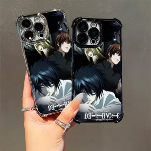 Death Note Anime Art Protective Phone Case Compatible with iPhone 11/12/13/14/15/16 (Pro Max/Plus). Perfect for anime enthusiasts and fans of the thrilling Death Note series, this eye - catching case showcases iconic characters. It's not just a protective