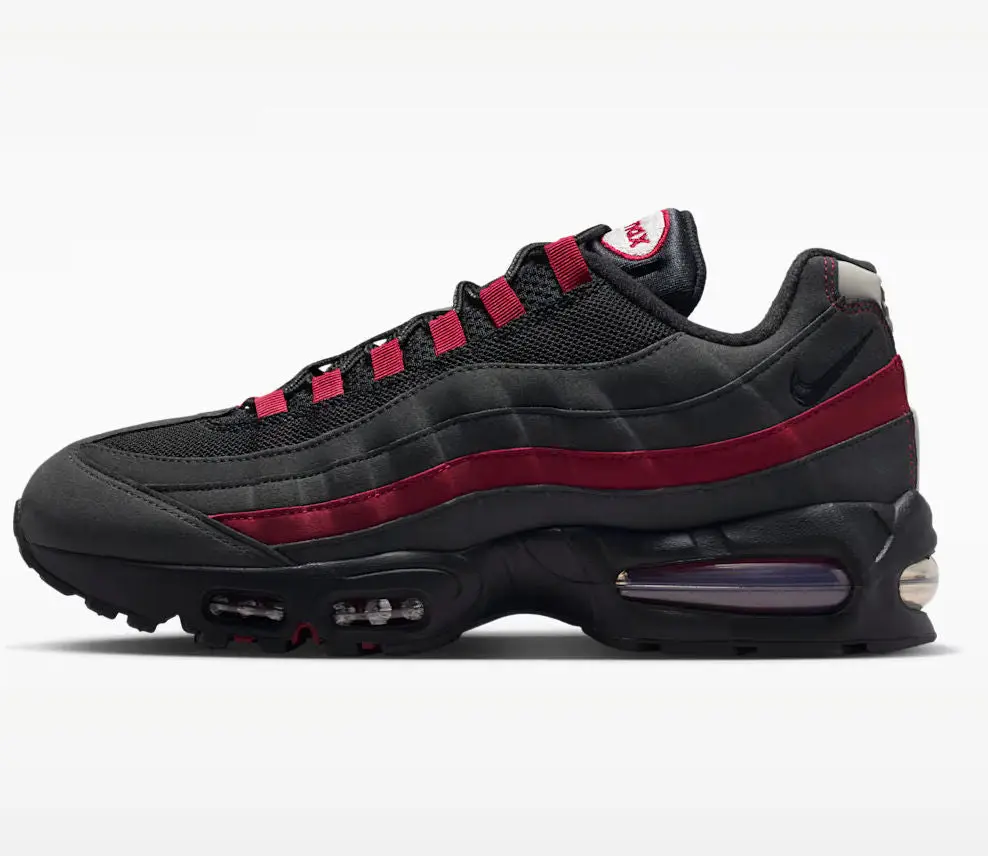 Nike Air Max 95 OG Big Bubble Black Crimson Grey Men's (HM4740-008)