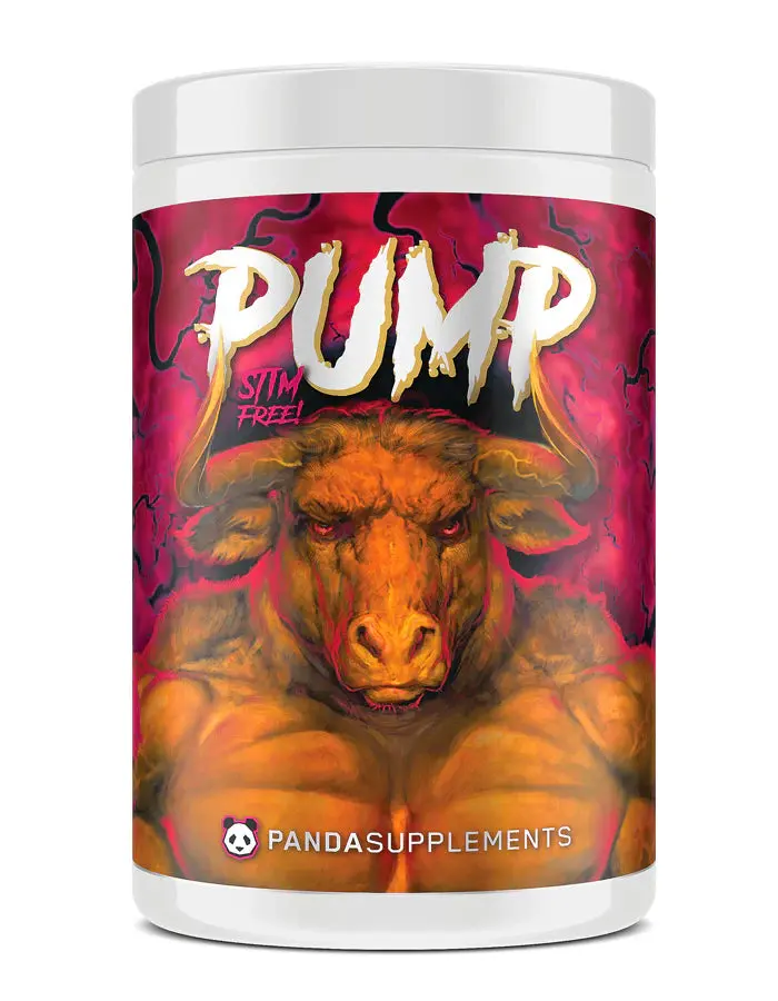 Panda Supps Caffeine-Free Pre-Workout Pump Edible Powder - Health Fitness Supplements for Bodybuilding, Gym Training & Fitness Healthcare Support (With Pre-Workout Powder Vitamins)