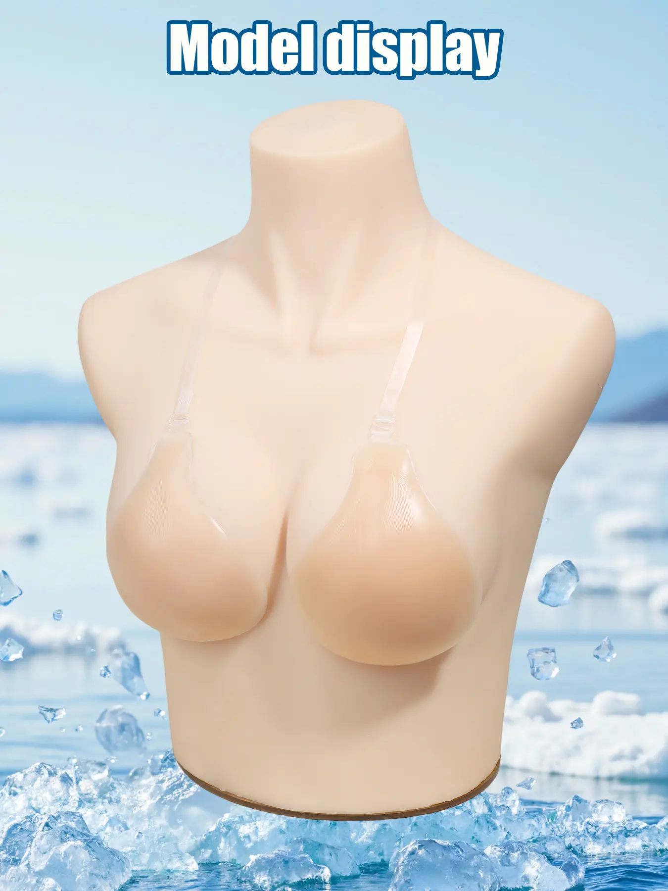 Women's sticky bra with adjustable straps, elevates the breasts to prevent sagging. Sticky bra, invisible and seamless undergarment, Adhesive Bra. Reusable. Suitable for wedding dresses, bikinis, dresses, and formal gowns.
