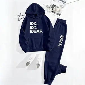 Women’s personalized city print hoodie and drawstring jogger pants set with pockets, casual two-piece sweatshirt and jogger outfit, long-sleeve fall/winter sportswear, athleisure tracksuit set for indoor and outdoor activities