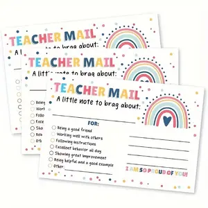 Rainbow Happy Mail Classroom Management Good Behavior Incentive Cards, Motivational Reward Stickers for Students, Teacher Supplies, Classroom Tools, Art Stickers, Sticker Sheets