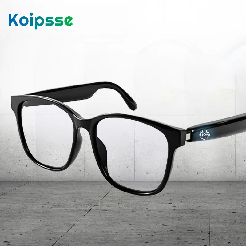 Koipsse Fashionable Wearable Smart Glasses - Wireless Bluetooth, Dual Speakers, Anti-Blue Light UV Protection Lenses, Music Playback, Phone Call Capability, Unisex Hiking Accessories, Aesthetic