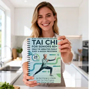 Senior & Beginner Tai Chi Practice Manual, Spiral Bound, Gradual Daily Exercises, Gentle Movements for Fitness, Training, Step-By-Step Guide, Spiral Bound Planner, Workout Journal