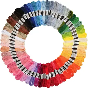70 Skeins Rainbow Color Cotton Embroidery Floss Cross Stitch Thread Friendship Bracelet String Craft Bracelet Yarn