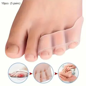 Comfortable Transparent Silicone Toe Protectors, Soft Breathable No-Scent, Ideal for Sensitive Feet, Casual Wear, Runners, Dancers
