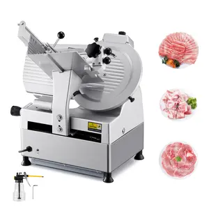 VEVOR Automatic Meat Slicer,  180W + 370W Deli Slicer with a 12 inch Premium 65Mn Blade, 0-0.3 inch Adjustable Thickness, Electric Food Slicer Machine for Meat, Vegetables, Hard Bread, and Cheese