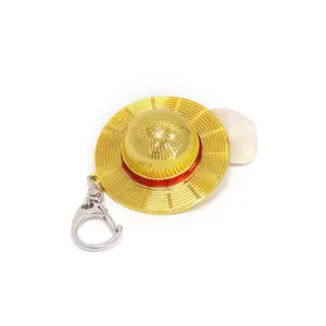 One Piece Anime Merchandise Monkey D. Luffy Straw Hat Keychain Pendant Metal Ornament