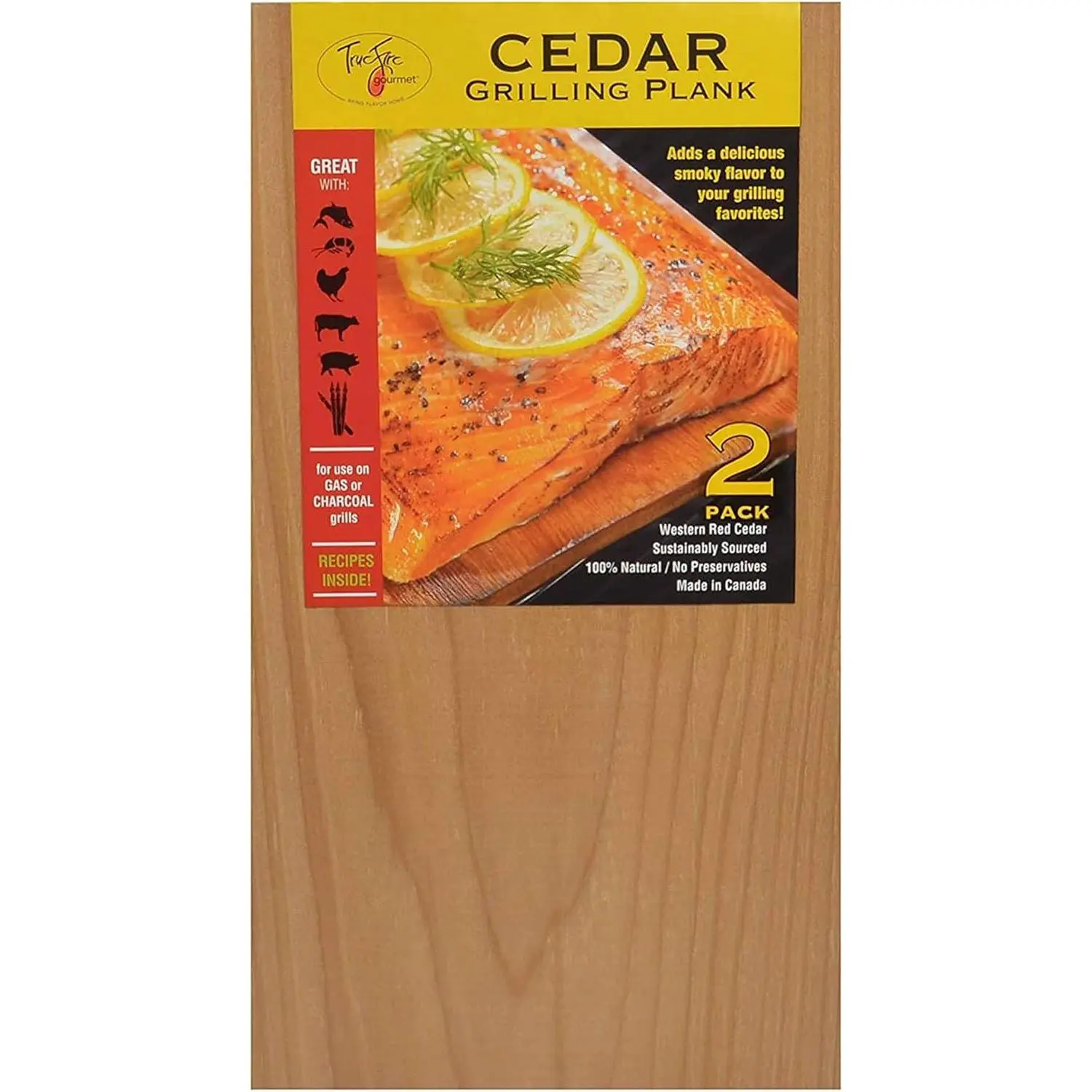 TrueFire Cedar Grilling Planks, 2 Pack (00825)