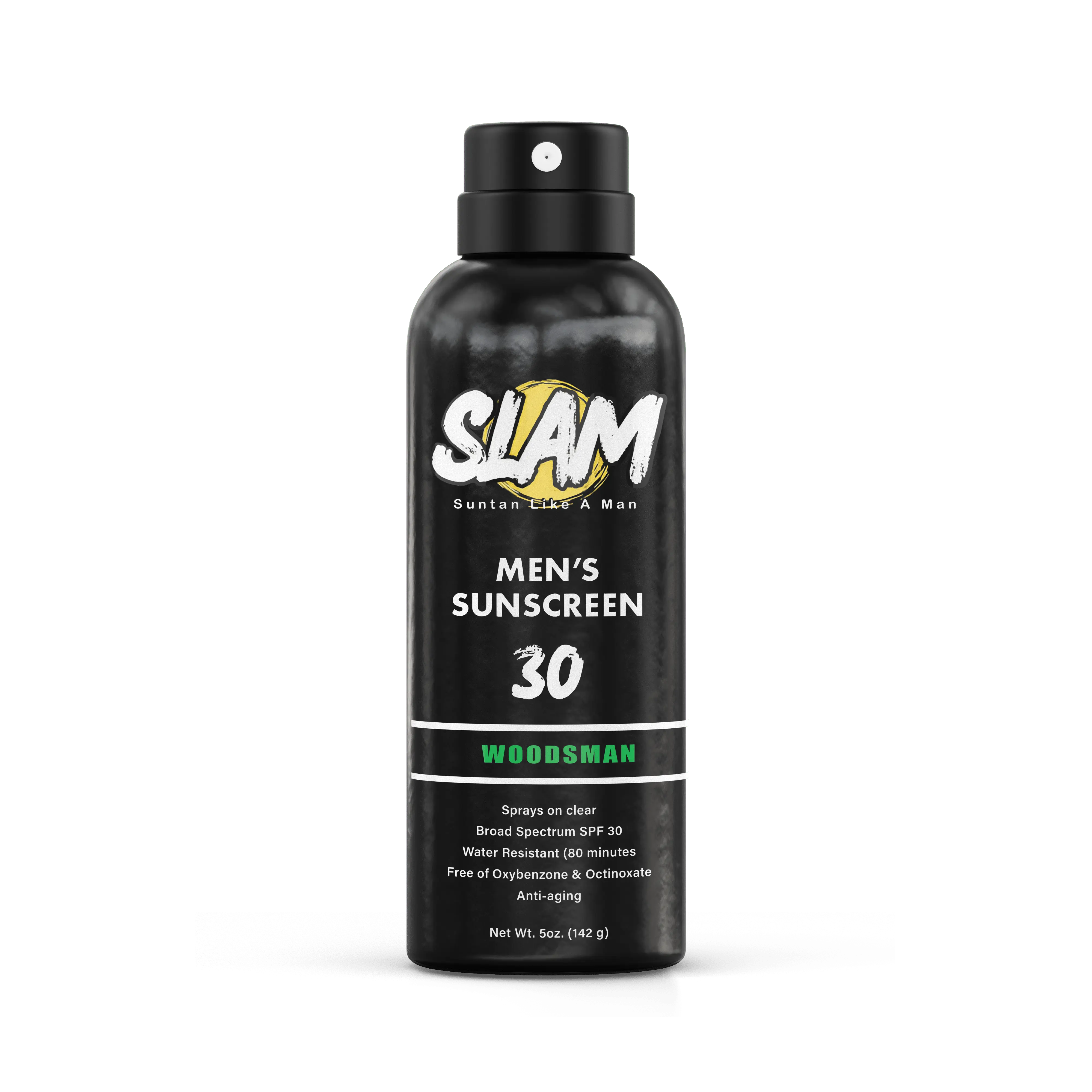 Men's Cologne Sunscreen. SLAM Lotion.  Spray with a manly fragrance. Suntan Like A Man! Body Care Scented Cosmetic. Sunblock for men
