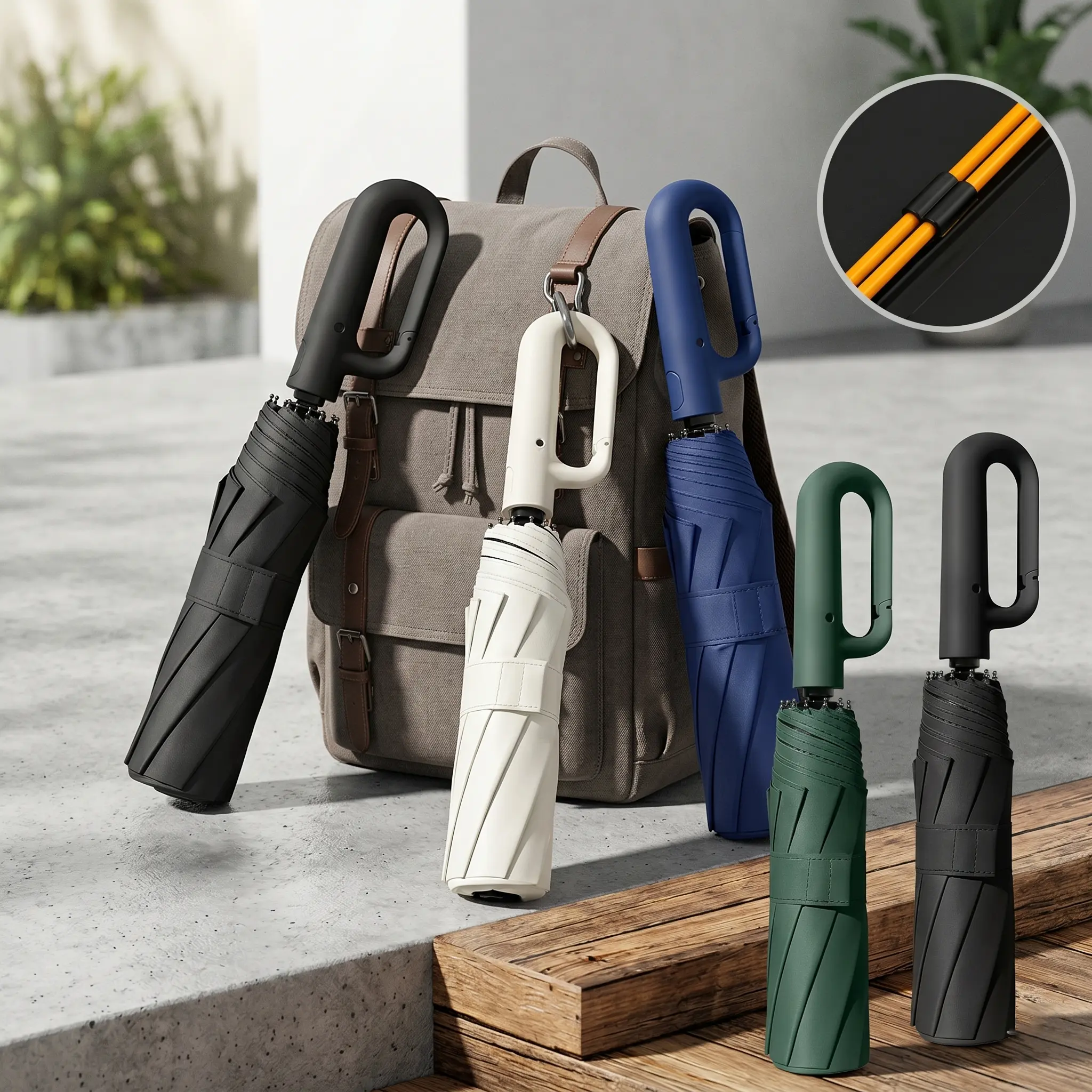 Automatic Open Close Umbrella  Travel Umbrella, Windproof Waterproof Compact Umbrella for Commuters, Reinforced 10Rib Wind Resistant Umbrella for Men Women