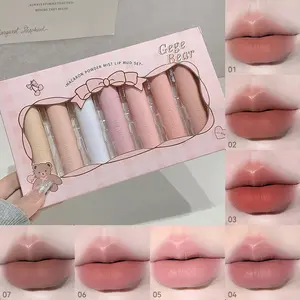 Gegebear Macaron Powder Matte Lip Balm, Gentle, Hydrating, Moisturizing, Fine and Soft, Smooth, Autumn Winter Foggy Glossy Finish, Suitable for Women, Any Occasion, Perfect Gift Choice