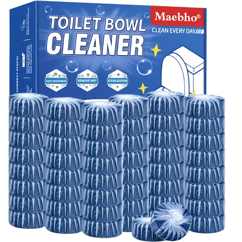 Maebho Automatic Toilet Bowl Cleaner Tablets, Bathroom Toilet Tank Cleaner (12 -24PACK) Toilet Tank Odor Remover dealsforyoudays Household Cleaning Supplies Soluble Blocks