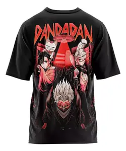 Dandadan Anime Shirt, Manga Graphic Tee, UFO Alien City Design T-Shirt, Dark Anime Streetwear for Men Women