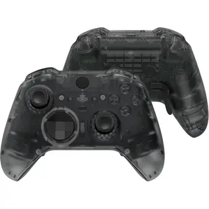 eXtremeRate Full Set Shell Buttons for Xbox One Elite Series 2 Controller, Clear Black Replacement Faceplate Back Plate Bottom Shell with Buttons for Xbox Elite Series 2 Core Controller - Model 1797