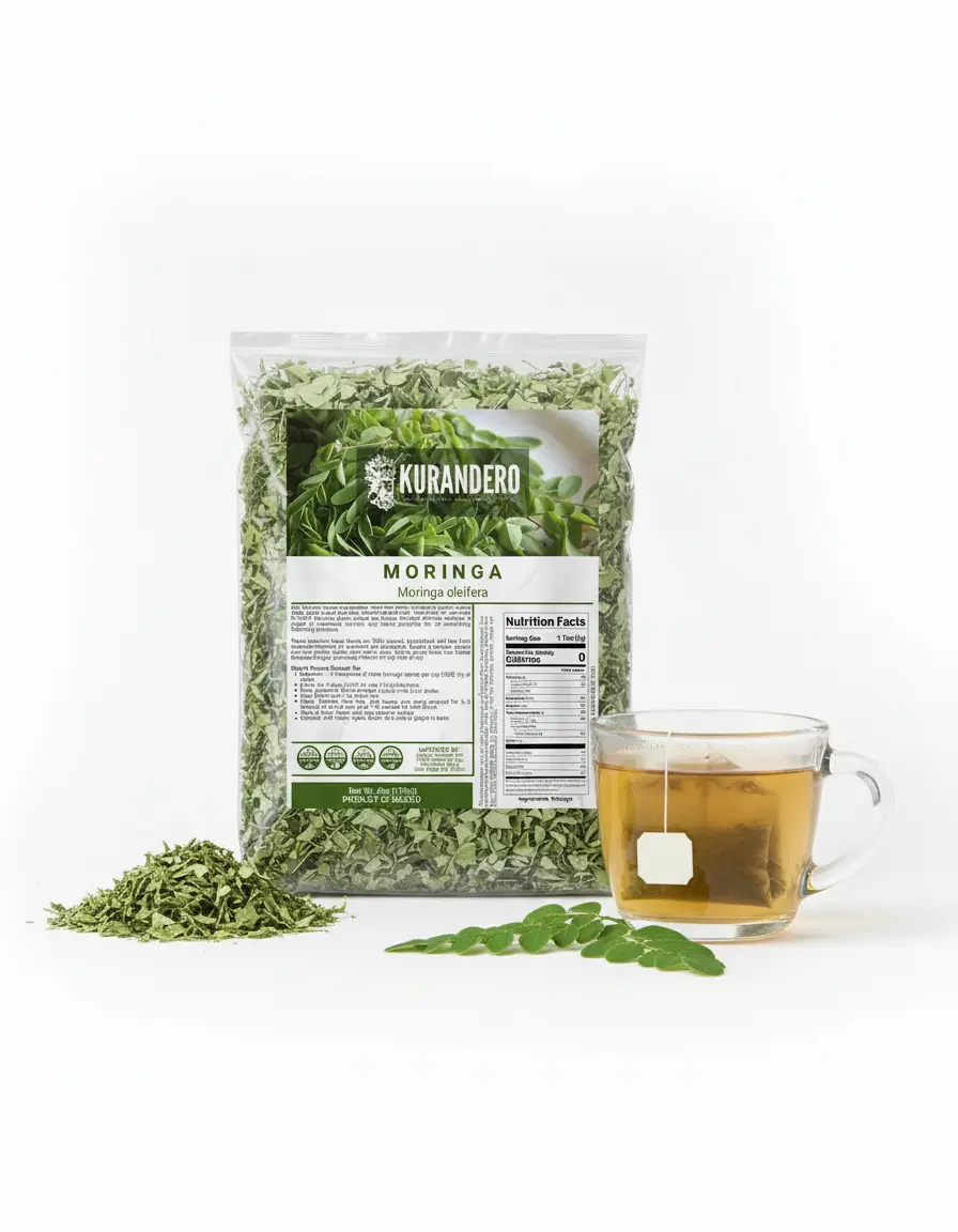 KURANDERO Moringa Tea 4 oz (113 g) – 100% Natural Hojas de Moringa, Herbal Aromatic Tea, Caffeine-Free, Non-GMO, Single Pack