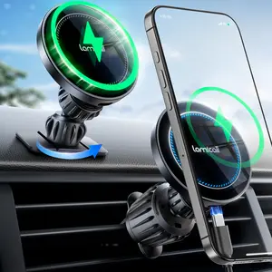 Lamicall 15W MagSafe Car Charger Mount – [2-in-1 Vent Clip & Dashboard Adhesive] Fast Wireless Magnetic Phone Holder for iPhone 16/15 Pro Max adjustable  #TikTokShopBlackFriday #TikTokShopCyberMonday