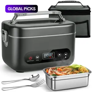 1.2L Leak-proof and BPA-free Cordless Electric Lunch Box, Heated Lunch Box, 20000mAh Rechargeable Portable Food Warmer with 5-sided Heating, Auto Temp Control #GLOBAL PICKS