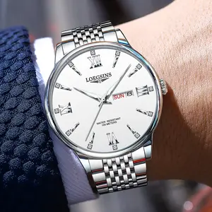 Authentic LOEGSINS Men's Automatic Mechanical Watch, Waterproof, Luminous, Durable, Fashionable, Versatile Men's Wristwatch