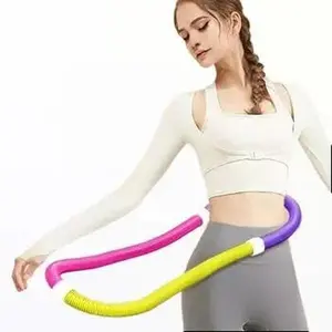 0HA Weighted Hoop Soft Spring Hoop Fitness Hoop Easy to Spin Exercise Hoop