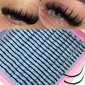 200pcs Spike Lash Extension Eyelash Clusters, Manga Cluster Eyelash 14-20mm, Anime Lash Clusters, Spiky D Curl Fairy Lashes, D Curly Shape, Cluster Eyelash Extensions, Dramatic Volume Eyelash, Volume Lash Clusters, Lengthening Volumizing Lashes