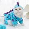 Dog Halloween Costumes Puppy Costume Dinosaur Costumes for Dogs Fleece Winter Dog Hoodie Pajamas for Small Dogs Cold Weather Pet Pajamas with 3D Spikes Design Pet Cat Clothes for Halloween