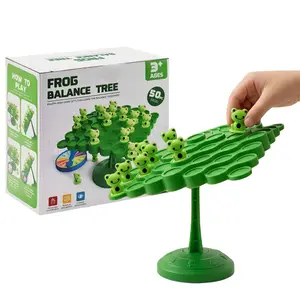 The Frog Balancing Game, Great Kids Games and Easter Family Game Night Essentials, Includes 49 Frog, 1 Balancing Board, 1 Pillar Base and Die, Easter Basket Gift