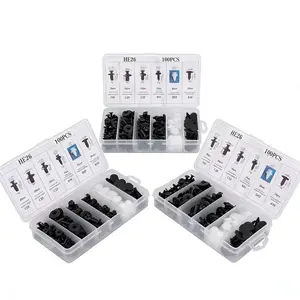 300pcs HE26 Universal Expansion Screw Clips Set for Automobiles Mudguard Leaf Plates Door Panel Clips C05 C20 C32 B01 D02 A16 Car Accessories