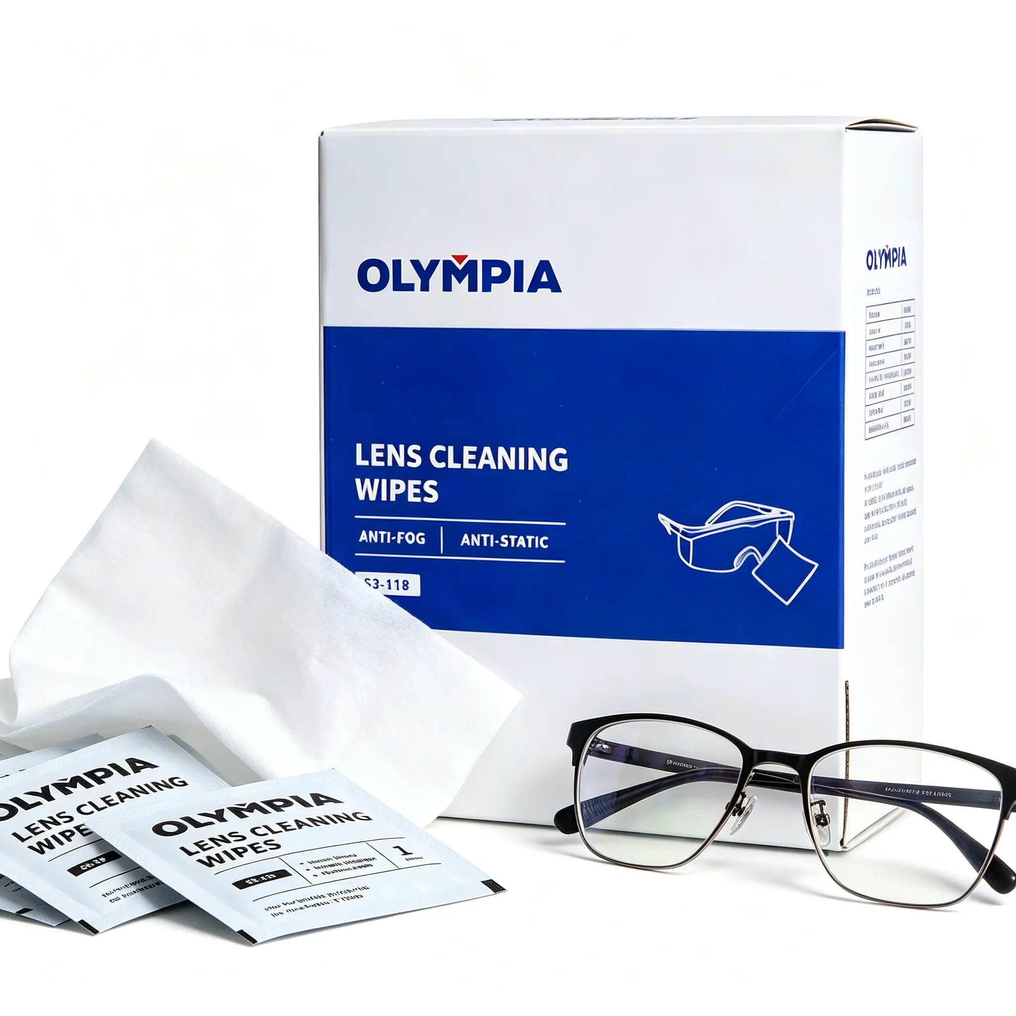 NORTHSKY Crystal Portable Eyeglass Lens Wipes, Pre-moistened Individually Wrapped Cleaner, Scratch & Streak-Free for Eyeglasses, Sunglasses, Electronic Digital Camera Lenses, 100 Pcs