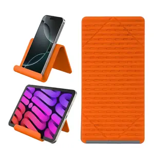 Moiuyrt SummerVibes Flexible Silicone Foldable Phone Holder, Easy Carrying Anti-Slip Multi-Device Holder for Phone Tablet Laptop Book, Lightweight Silicone Stand for Home Office Travel, Desk Car Airplane essential